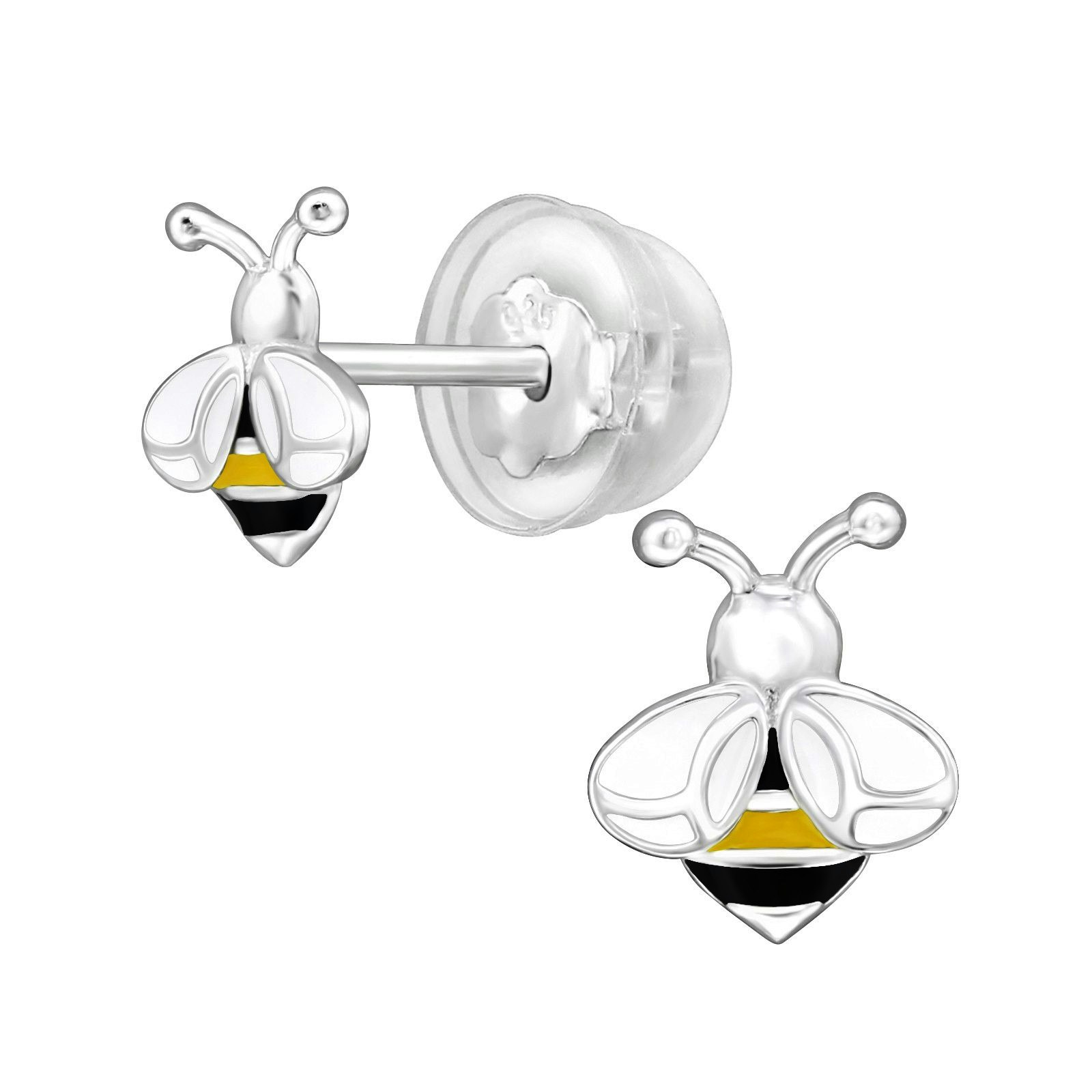 Barnörhängen Humla -  söta Sweethearts örhängen till barn med humlor i äkta 925 sterling silver