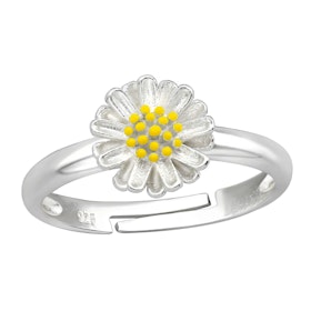 Barnring Silverblomma - söt ring till barn i äkta silver