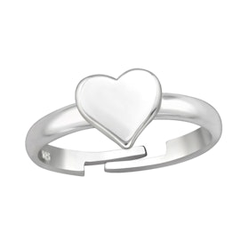 Barnring Silverhjärta - söt ring till barn i äkta silver