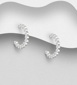 Øreringe i ægte sølv - elegante & stilfulde Hoops med sten