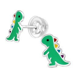Barnörhängen Dino - söta örhängen till barn i silver