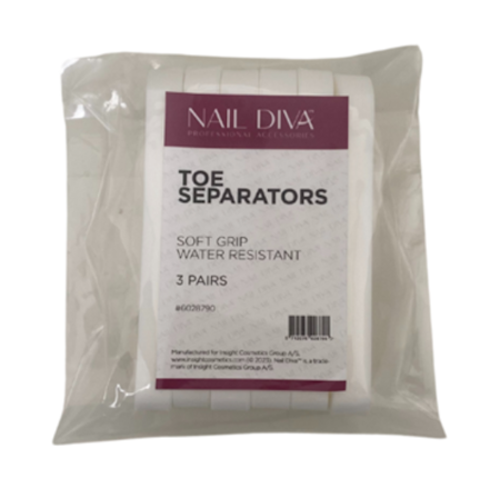 Toe Separator, Soft, EVA, White, 3 par