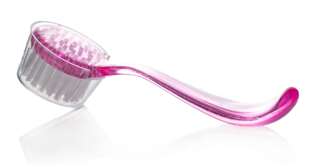 Peelingborste, rosa plast