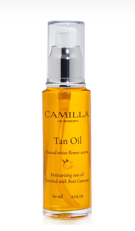 Tan Oil, white flower