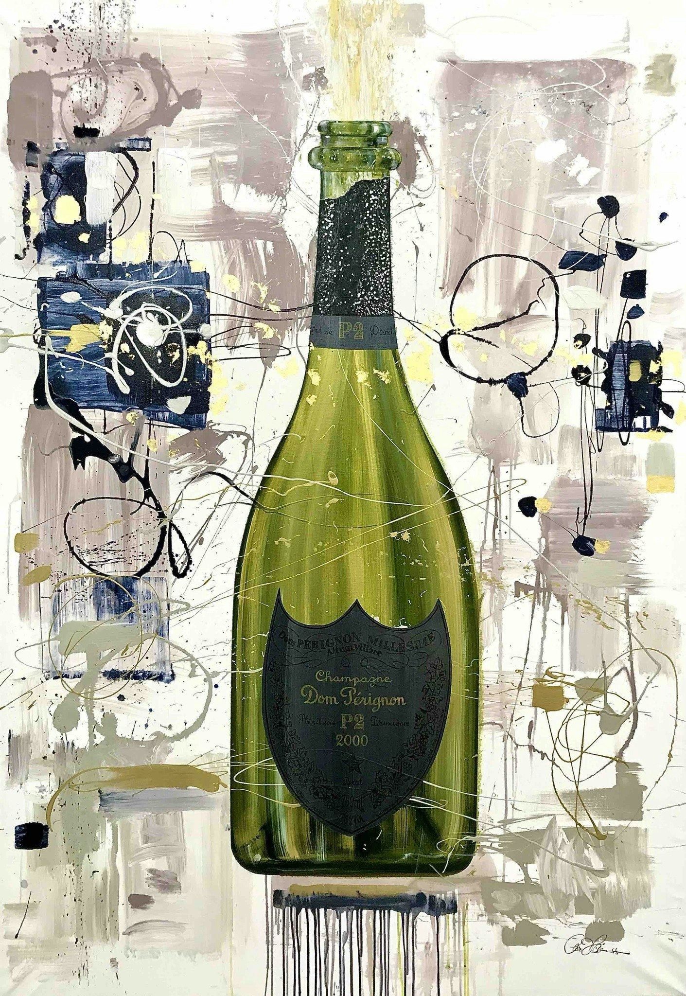 DOM PÉRIGNON P2 - ORIGINAL PAINTING ON CANVAS