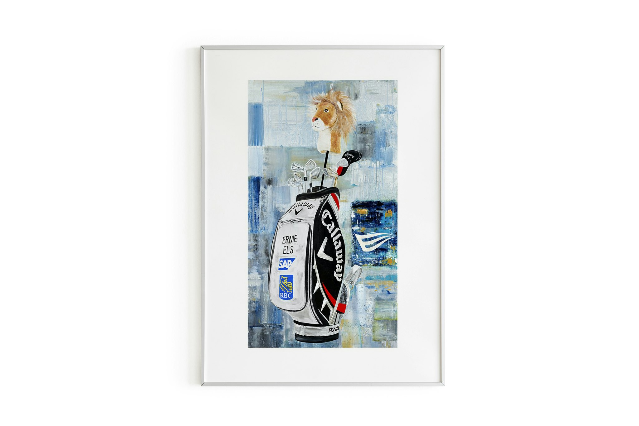 ERNIE ELS GOLF BAG - LITHOGRAPH GICLÉE FINE ART PRINT