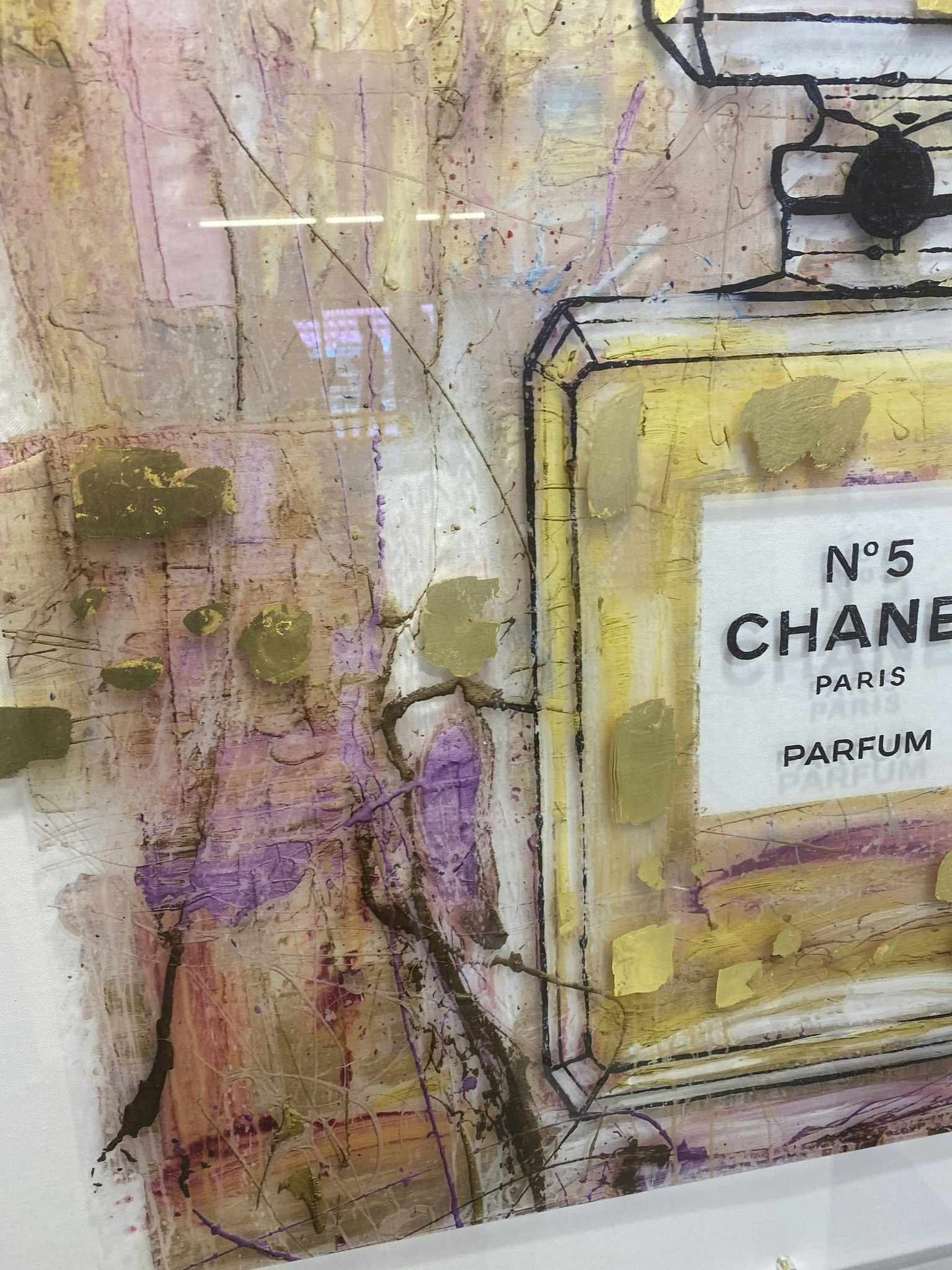 CHANEL NO5 - PLEXIART WITH 24 CARAT OF GOLD