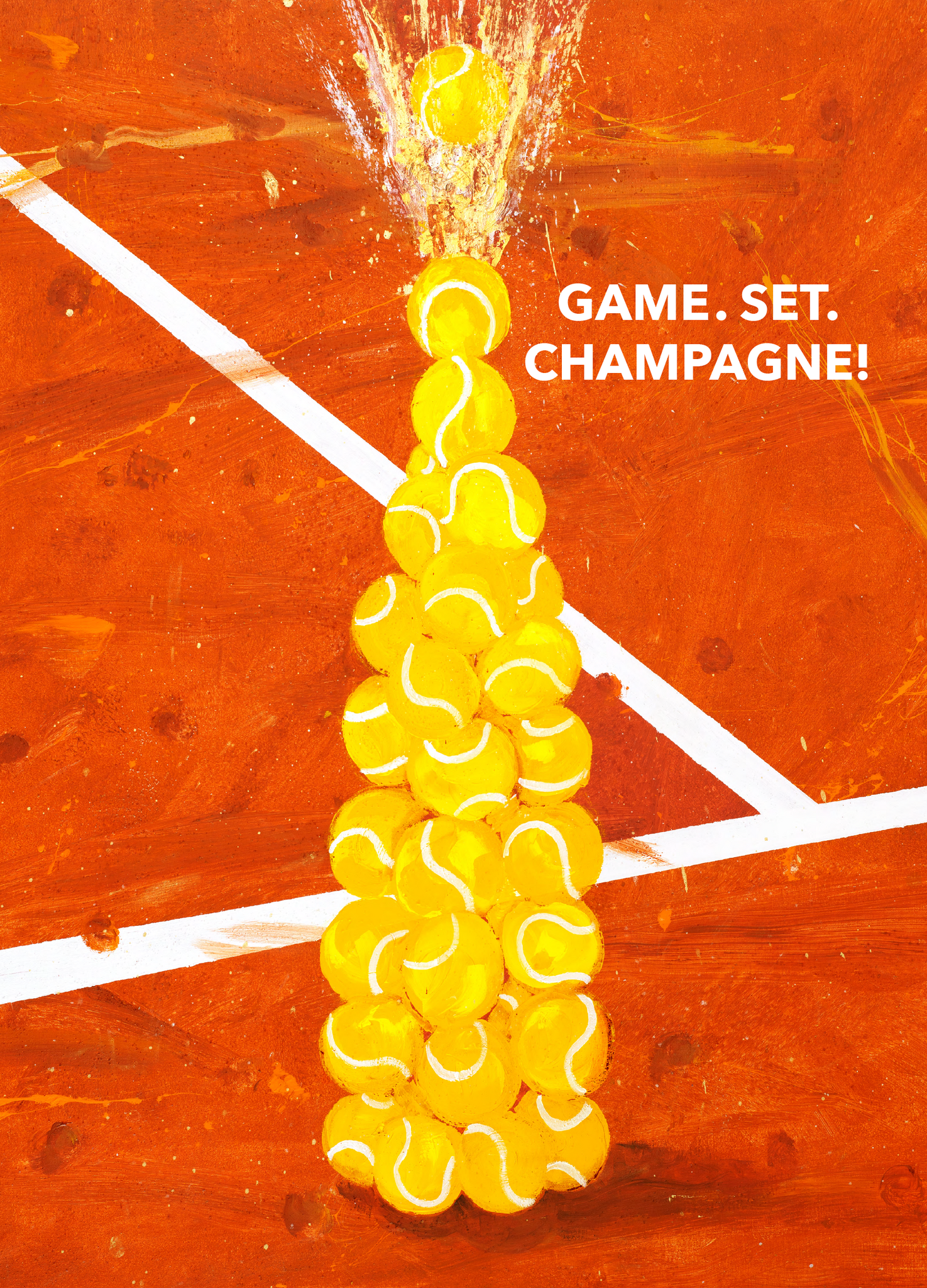 Game. Set. Champagne! - ARTPRINT/POSTER