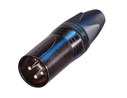 Neutrik  NC3MXX-BAG 3-polig XLR-sladdhane, silverpläterade kontakter. Svart