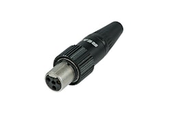 Rean RT4FCT-B, Tiny XLR 4-polig hona, låsning. Svart.