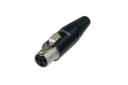 Rean RT4FC-B Tiny XLR 4-polig, hona, svart
