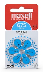 Maxell PR44 Hörapparatsbatteri 675/Blå 6-pack