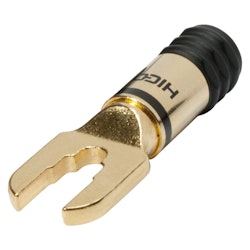 Hi-Con HI-CT05-BLK 1-pol, metall-, skruv-typ hankontakt, guldpläterade kontakt(er), rak, max. 6 mm², gul