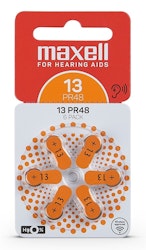 Maxell PR48 Hörapparatsbatteri 13/Orange 6-pack