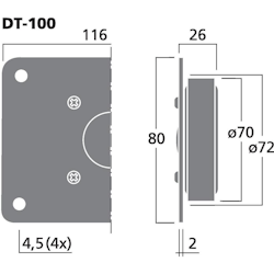 Monacor DT-100 1'' dome diskant