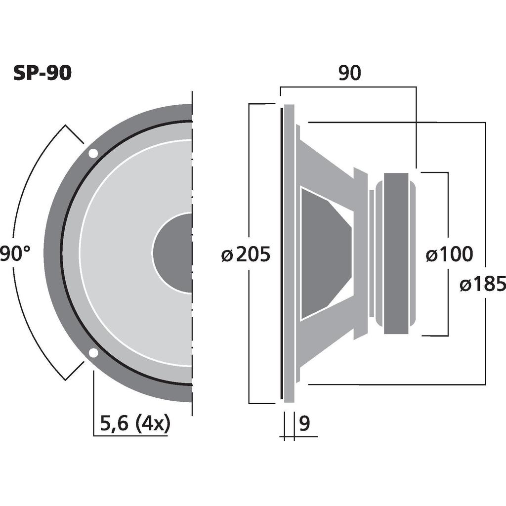 Monacor SP-90 8'' Baselement