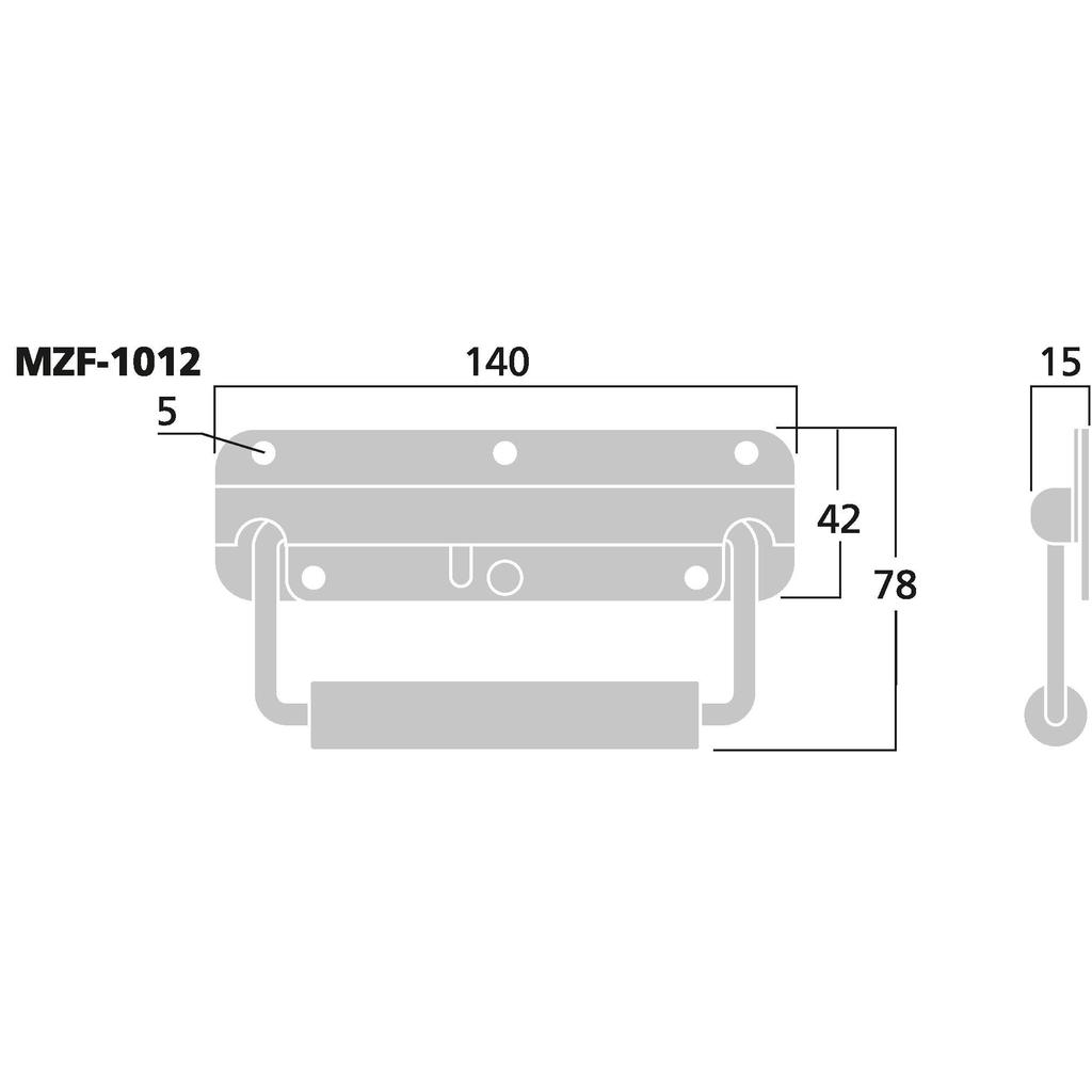 Monacor MZF-1012 Utanpå liggande Handtag