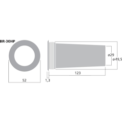 Monacor BR-30HP Basreflexrör 29mm