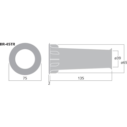 Monacor BR-45TR Basreflexrör 39mm
