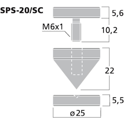 Monacor SPS-20/SC Högtalarspikes (4st/fp)