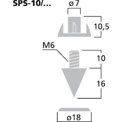 Monacor SPS-10/SC Högtalarspikes (4st/fp)