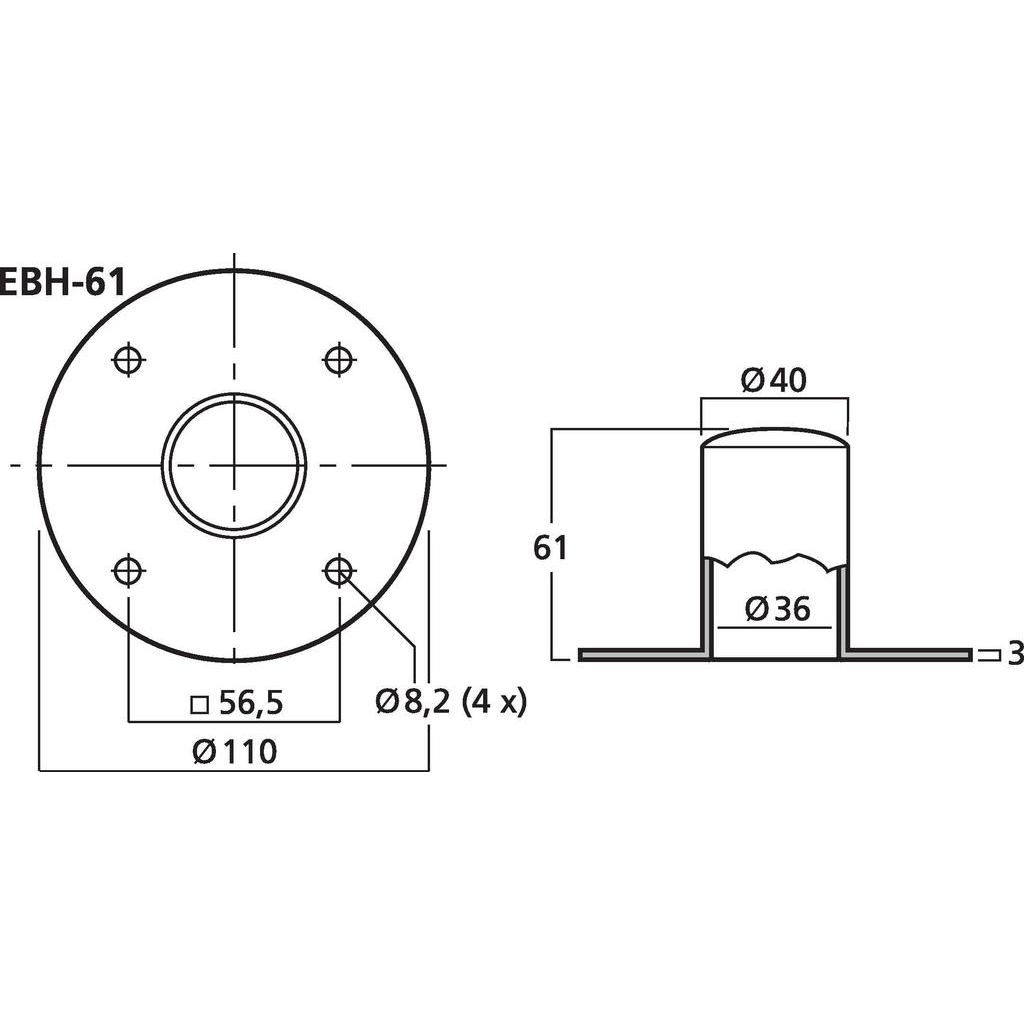 Monacor EBH-61 Stativbeslag