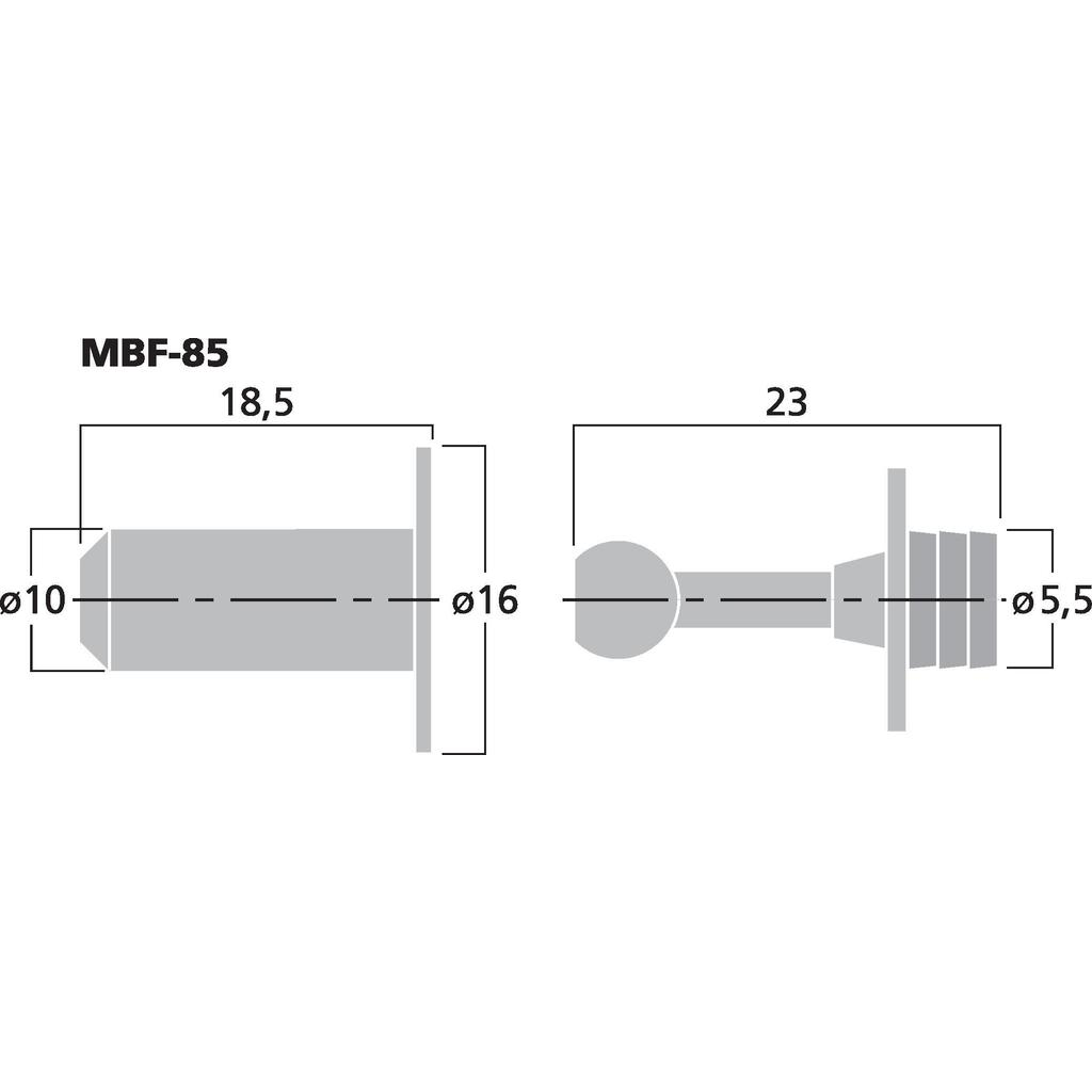 Monacor MBF-85 Gallerhållare (8st/fp)