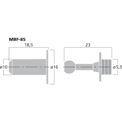 Monacor MBF-85 Gallerhållare (8st/fp)
