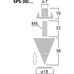 Monacor SPS-30/SC Kraftiga Högtalarspikes (4st/fp)