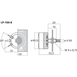 Monacor LP-100-8 L-pad mono, 15W