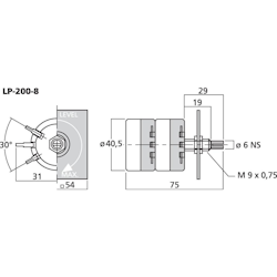 Monacor LP-200-8 L-pad stereo, 15W