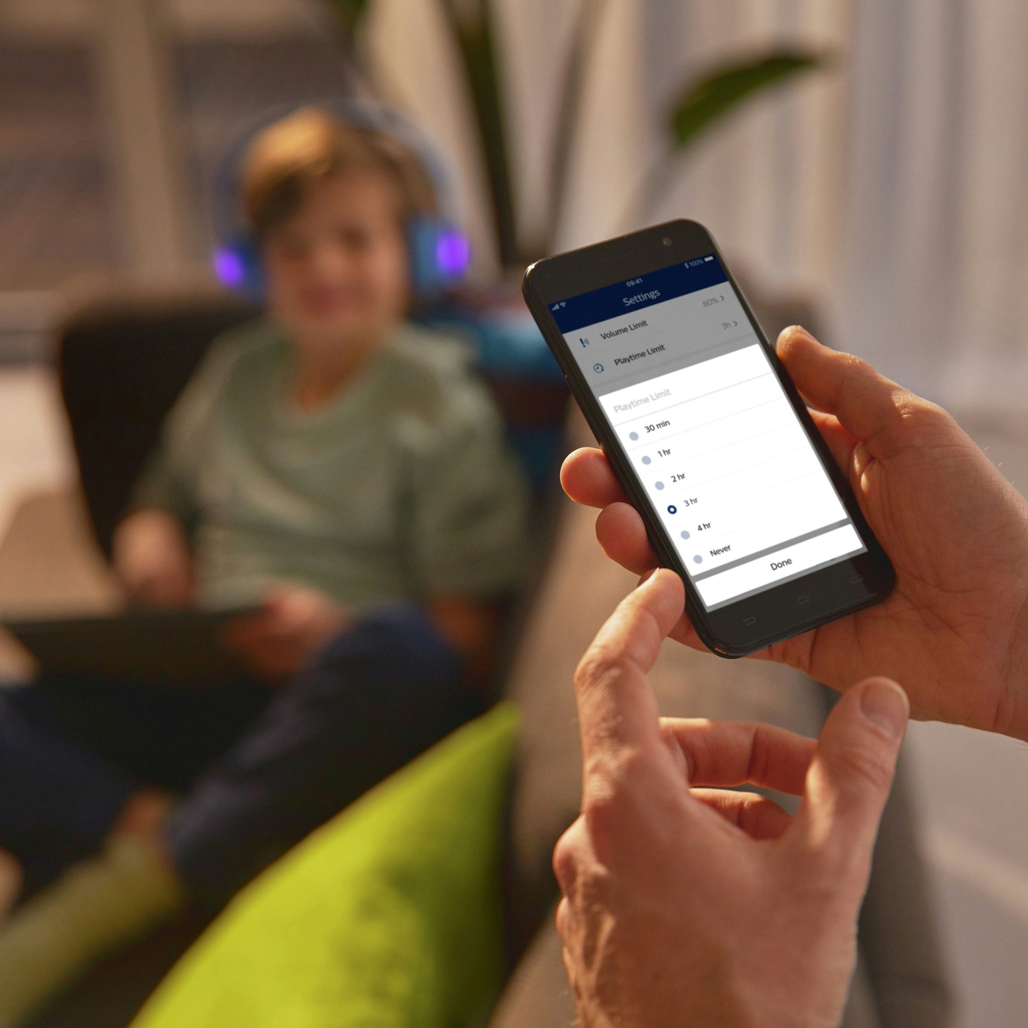 Philips TAK4206BL/00 Trådlösa On-ear-hörlurar för barn Blå