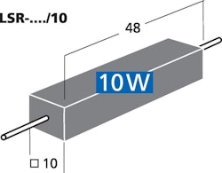 Monacor LSR-10/10 Motstånd 1.0 Ohm/10W
