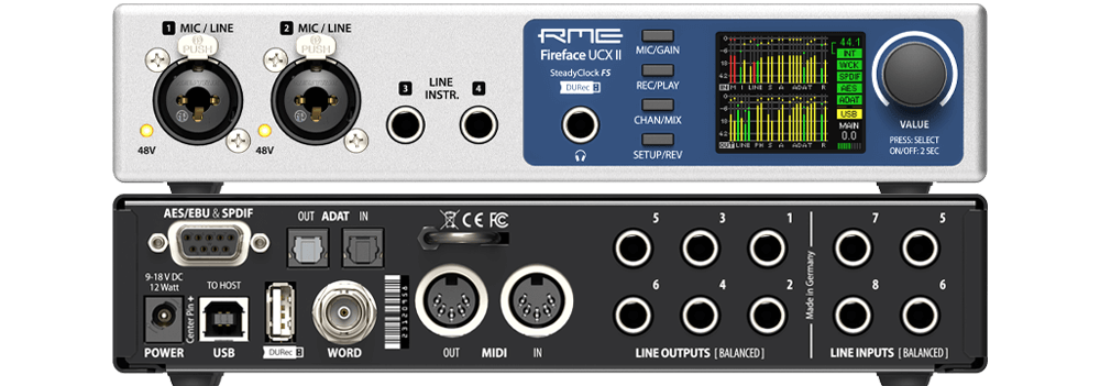 RME Fireface UCX II, Firewire & USB ljudinterface 36-channel, 192kHz