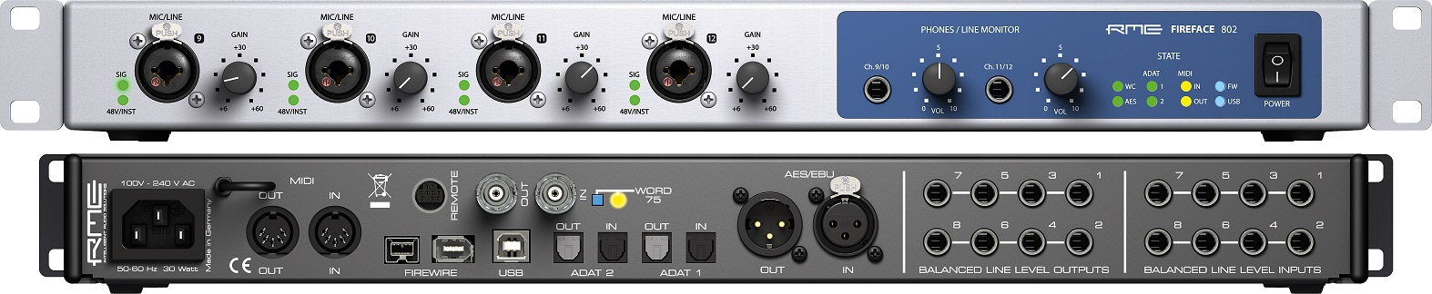 RME Fireface 802 ljudinterface