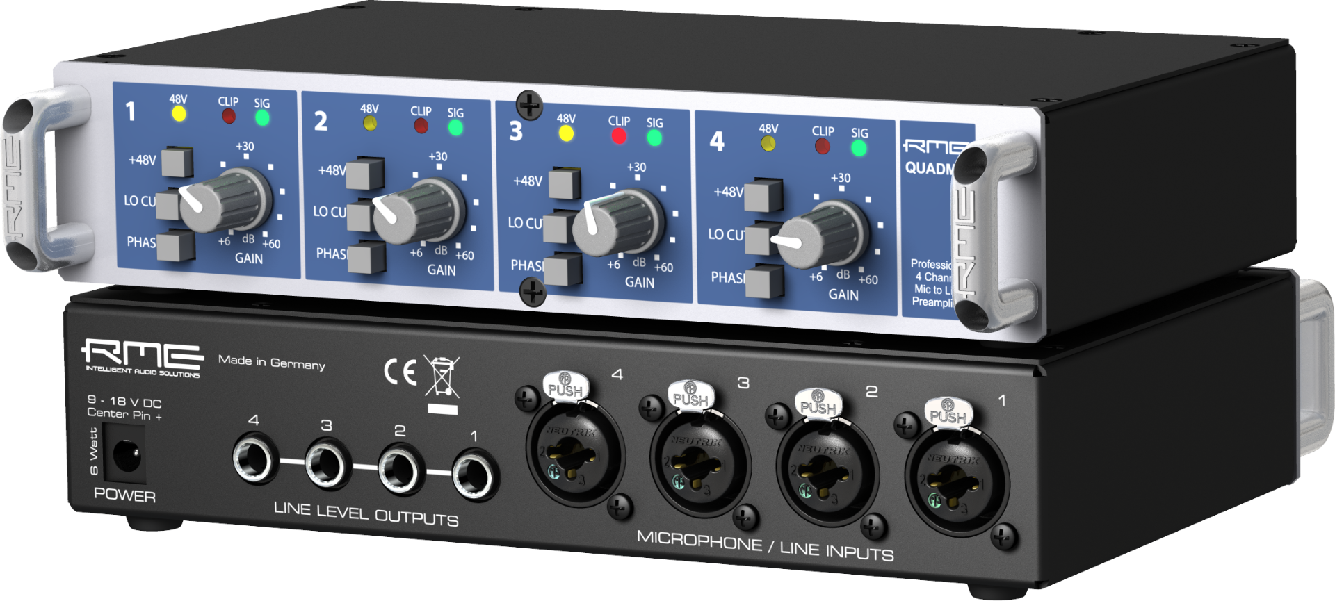 RME QUADMIC2, 4-channel, Class-A Mic/Line Preamp.