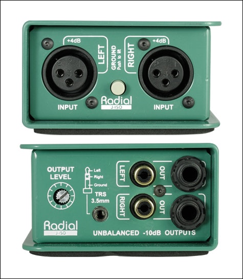 Radial J-ISO Converter from +4dB to -10dB