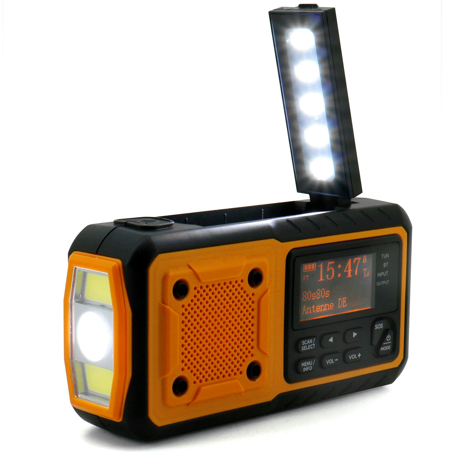 Soundmaster DAB112OR Digital vev-radio. LED-lampa, solpanel o BT