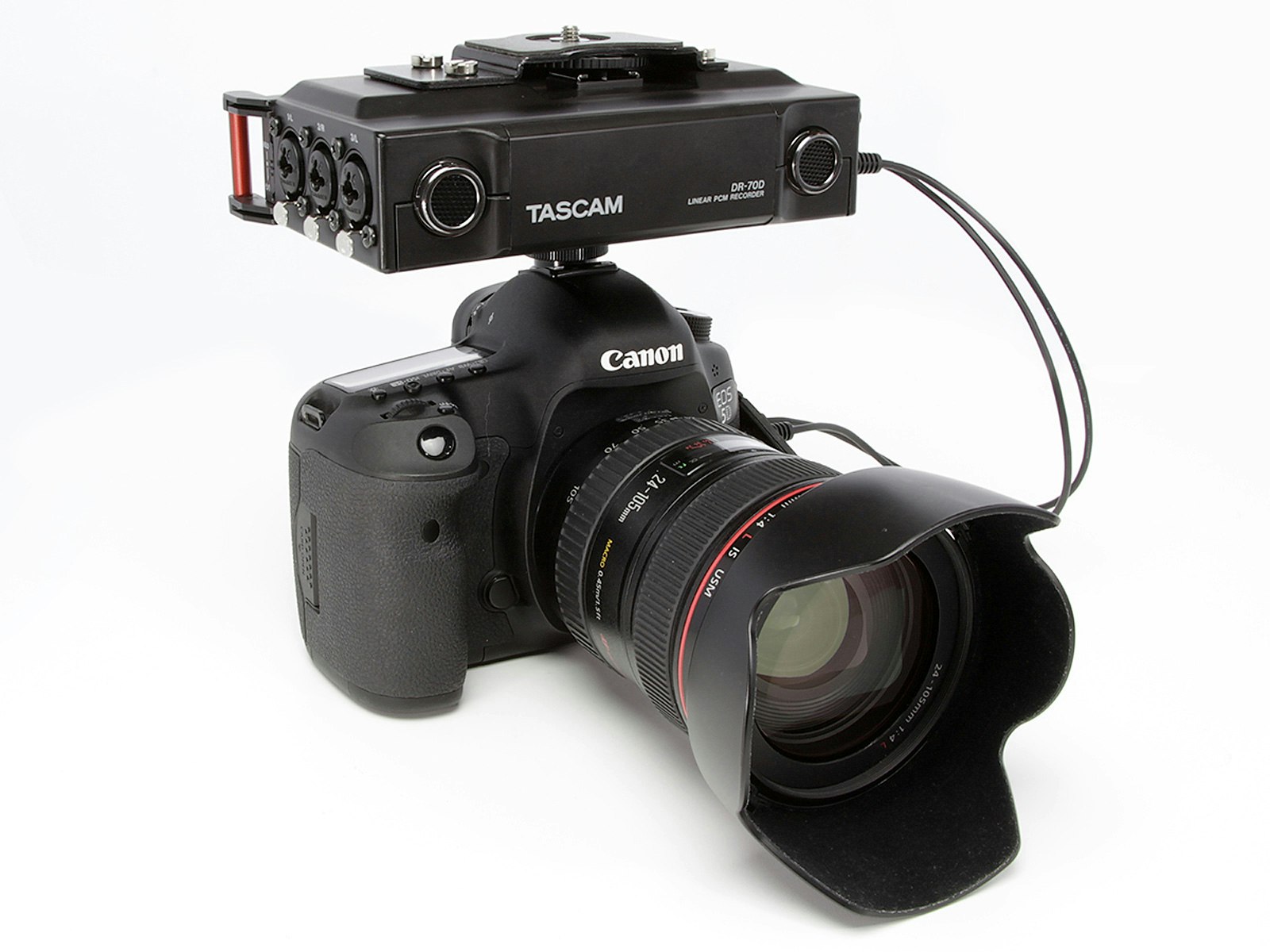 Tascam DR-70D 4-channel audio recorder for DSLR cameras