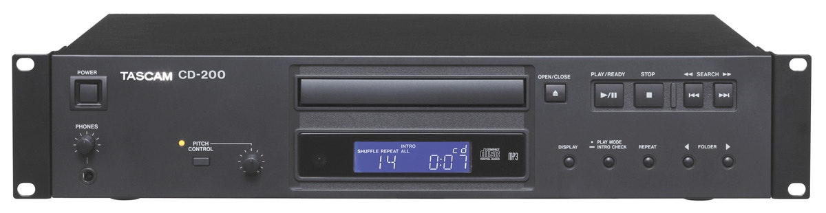 Tascam CD-200  CD player MP3/WAV pitch control IR remote control