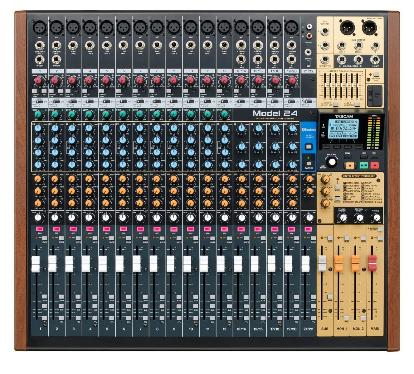 Tascam Model 24 22-Ch Analogue Mixer with 24-Track Digital Recorder