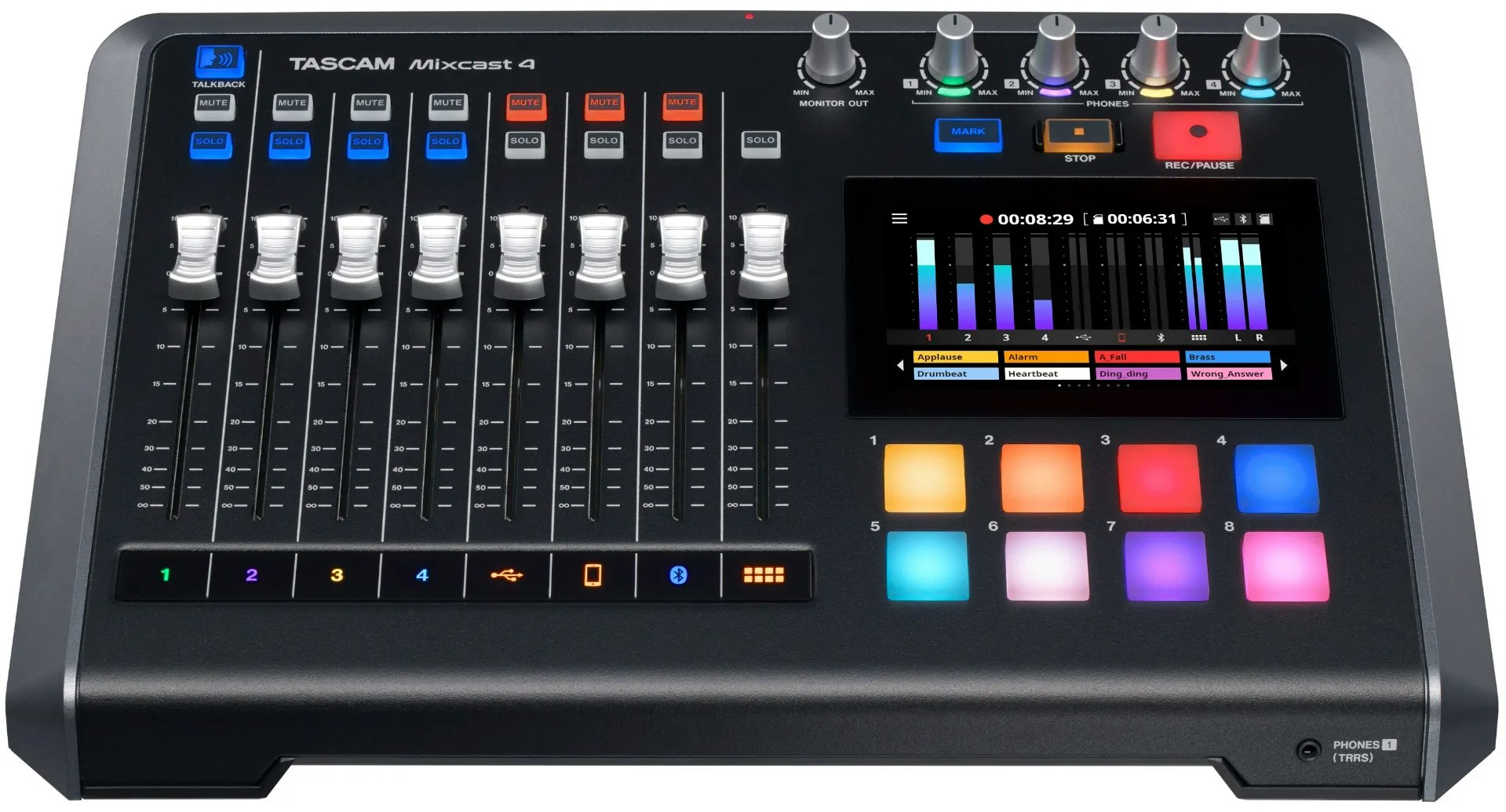 Tascam Mixcast 4 Podcast Mixer MTR USB Audio interface