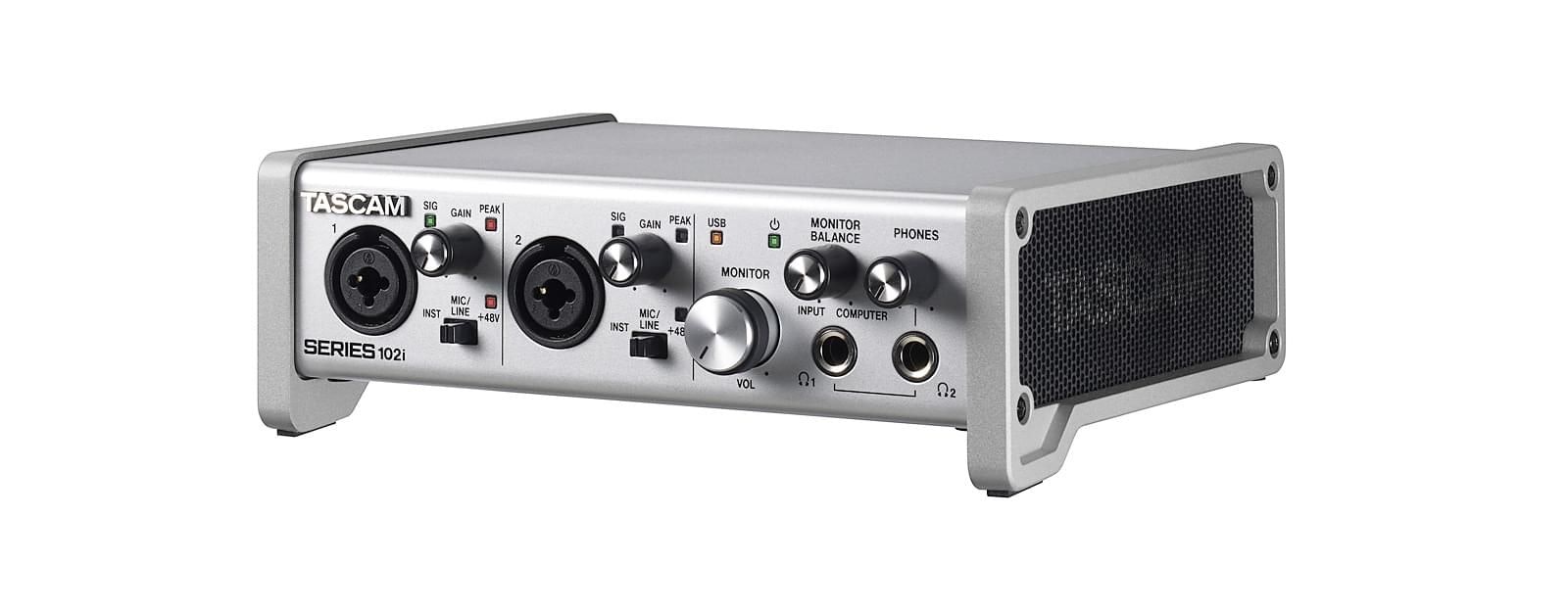 Tascam 102i USB Audio-MIDI Interface With DSP Mixer-10 in 4 out