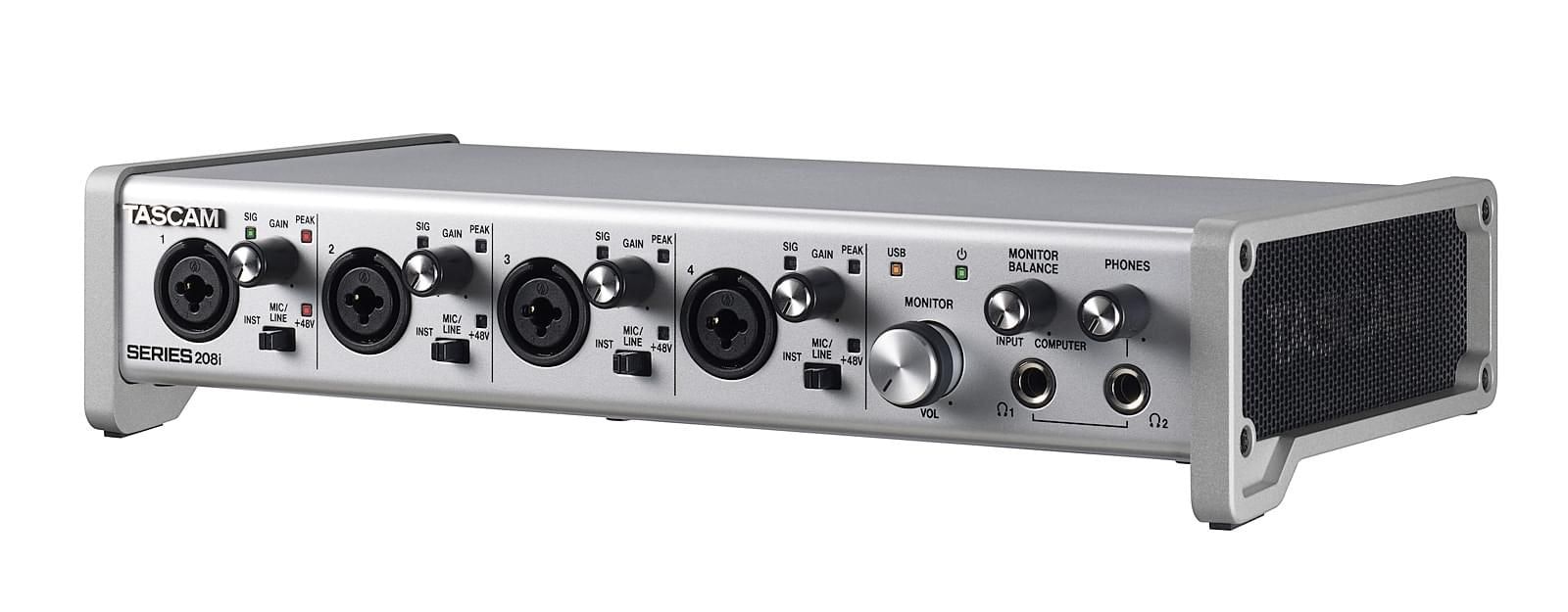 Tascam 208i USB Audio-MIDI Interface With DSP Mixer - 20in 8out