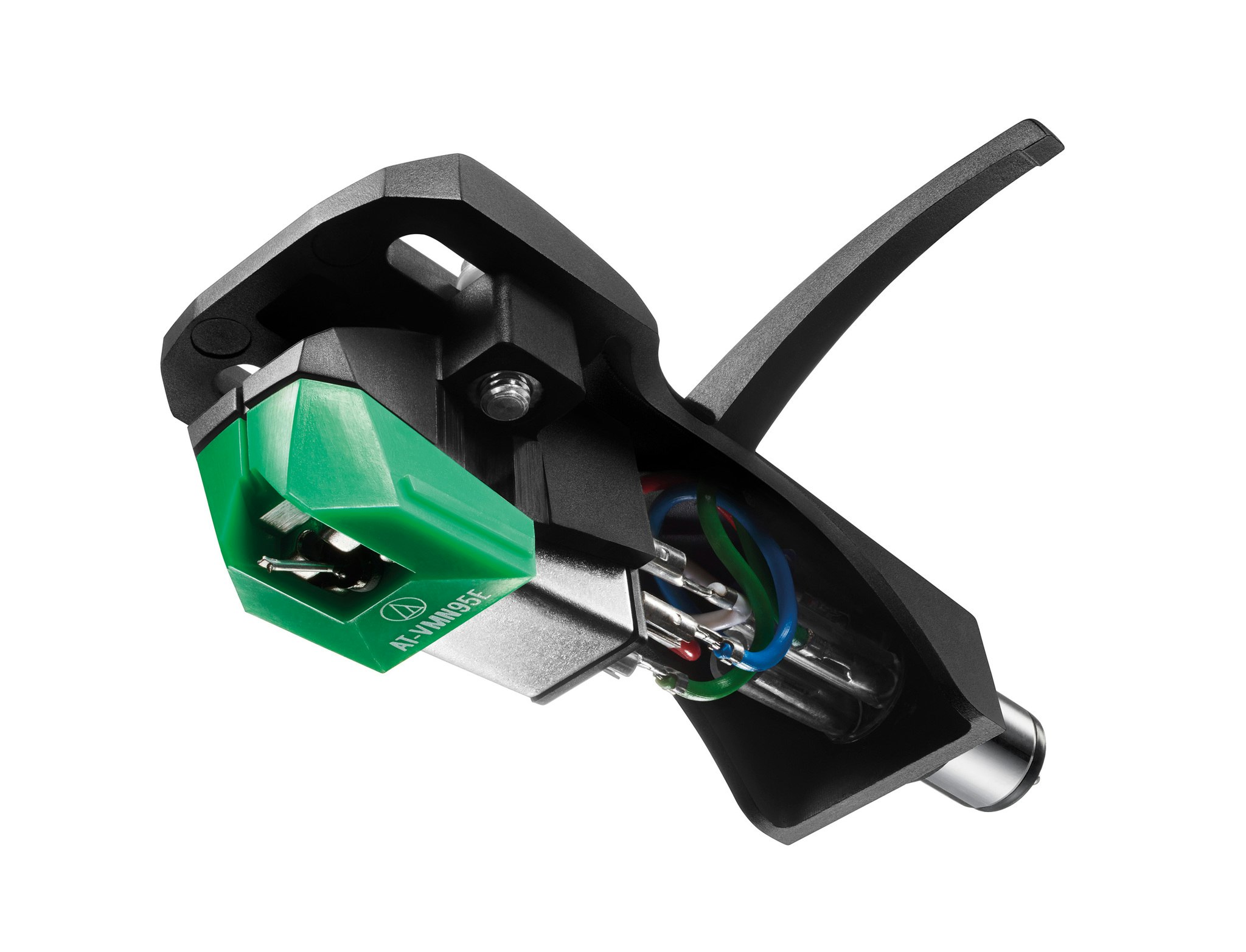 Audio-Technica AT-VM95E/H, VM95 serien elliptisk stereo pickup i AT-HS6 pickupskal