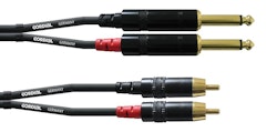Cordial, Tele 6,3mm till RCA dubbel