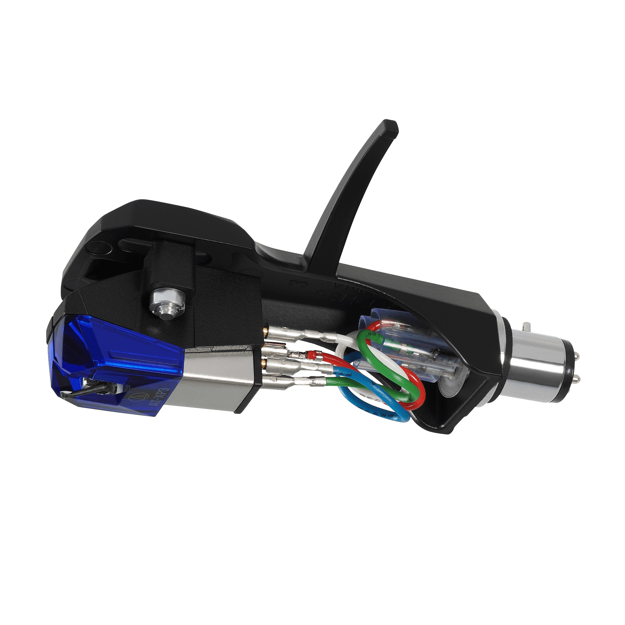 Audio Technica AT-XP3/H pickup monterad i AT-HS6BK pickupskal