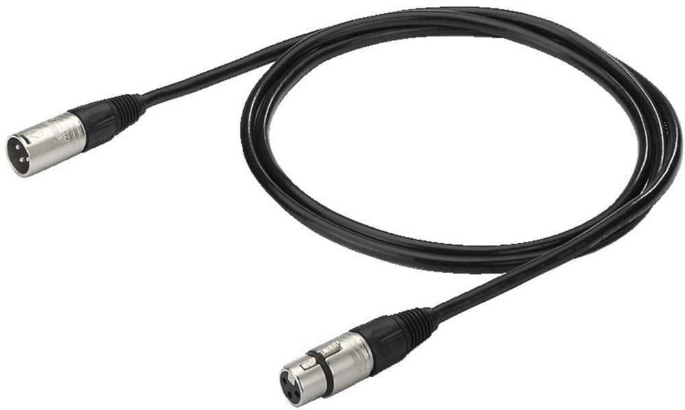 IMG Stageline  MECN-100/SW XLR/XLR, 1m mikrofonkabel