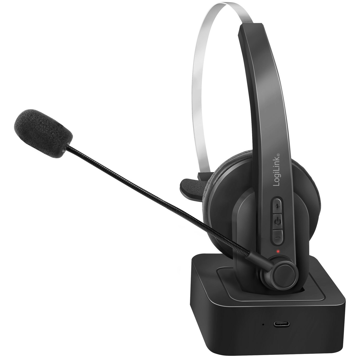 LogiLink BT0059 Bluetooth-headset Mono inkl laddställ