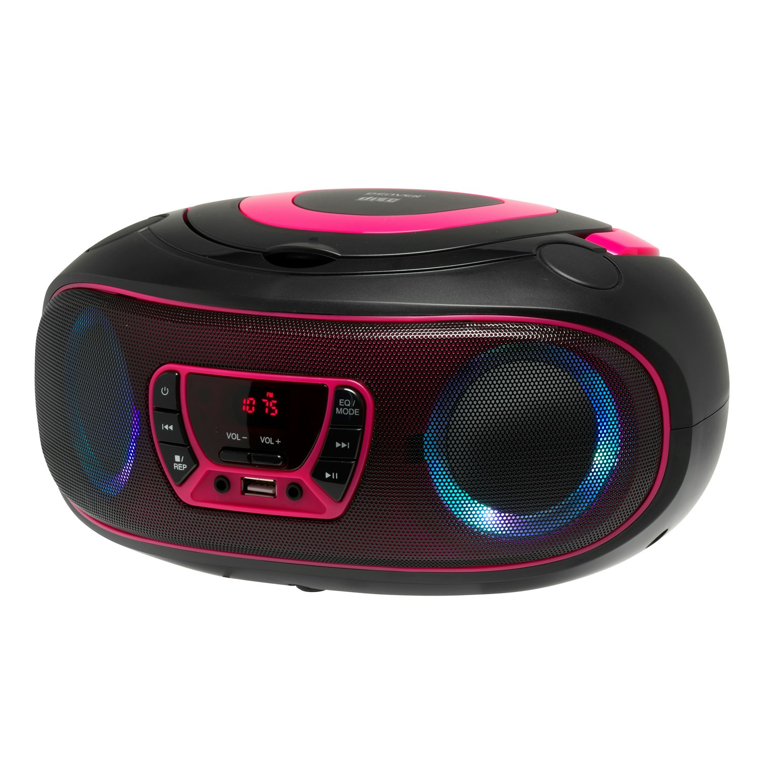 Denver TCL-212 CD Boombox med FM/USB/BT (rosa)